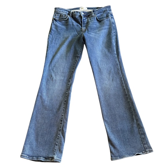 Blanqi Denim Maternity Belly Support Straight Leg Jeans Size 10 Medium Wash - Picture 3 of 16